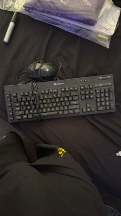 Corsair keyboard Lexma mouse.    I used these for PC but also just had it connected to console for the lights
