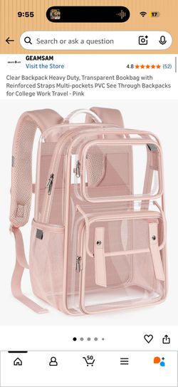 Clear Backpack Heavy Duty, Transparent