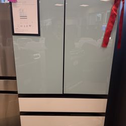 Samsung Bespoke Fridge Morning Blue Glass 
