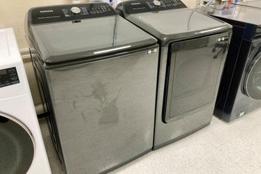 Samsung Washer & Dryer Black Steel