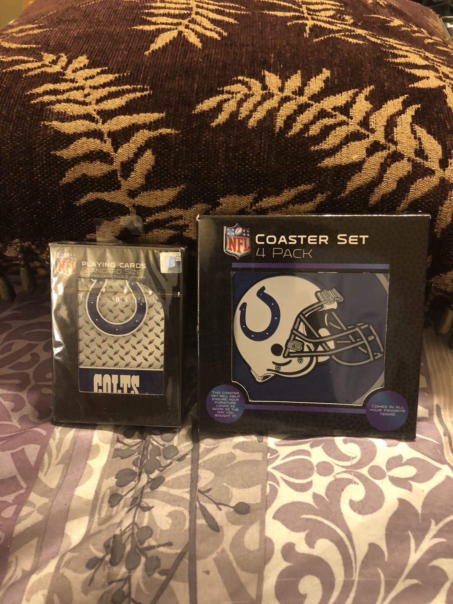 Indianapolis Colts playing cards and coaster set