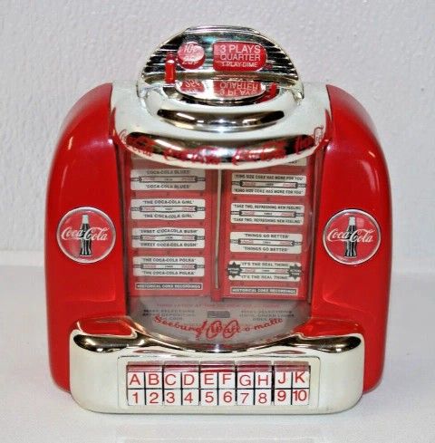 Vintage Flawless Rare Find Diner Style Coca Cola Table Top Jukebox Battery Operated Plays Two Coca Cola Jingle Tunes Located In Palm Springs Ca 