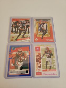 Tee Higgins Rookie Card Lot of 4