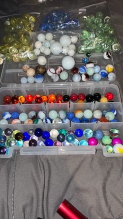 Vintage and glass marbles