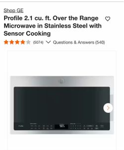 GE Profile 2.1 cu. ft. Over-the-Range Microwave