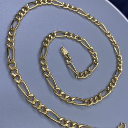 10K HOLLOW FIGARO CHAIN
