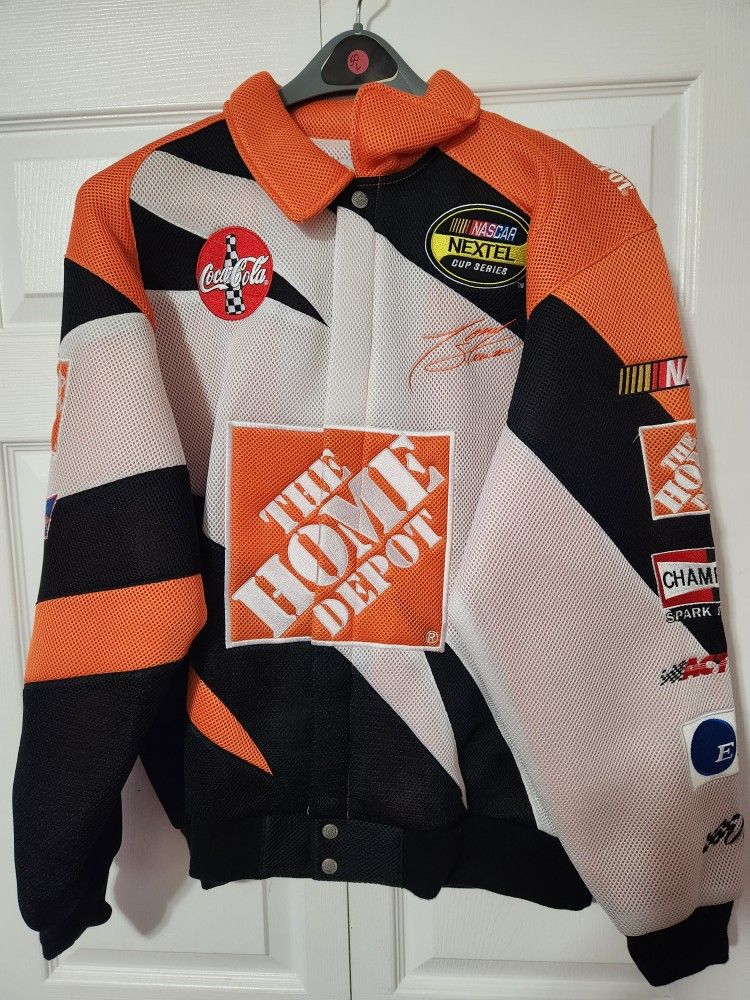 NASCAR Men's Orange and Black Jacket