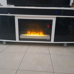 Tv Stand With Audio System Heater And Firewall 