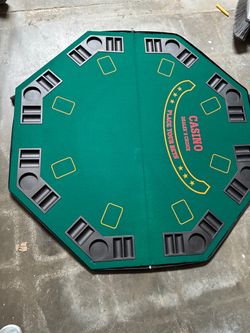 Octagonal Poker Table Top with Cup Holders & Carrying Case
