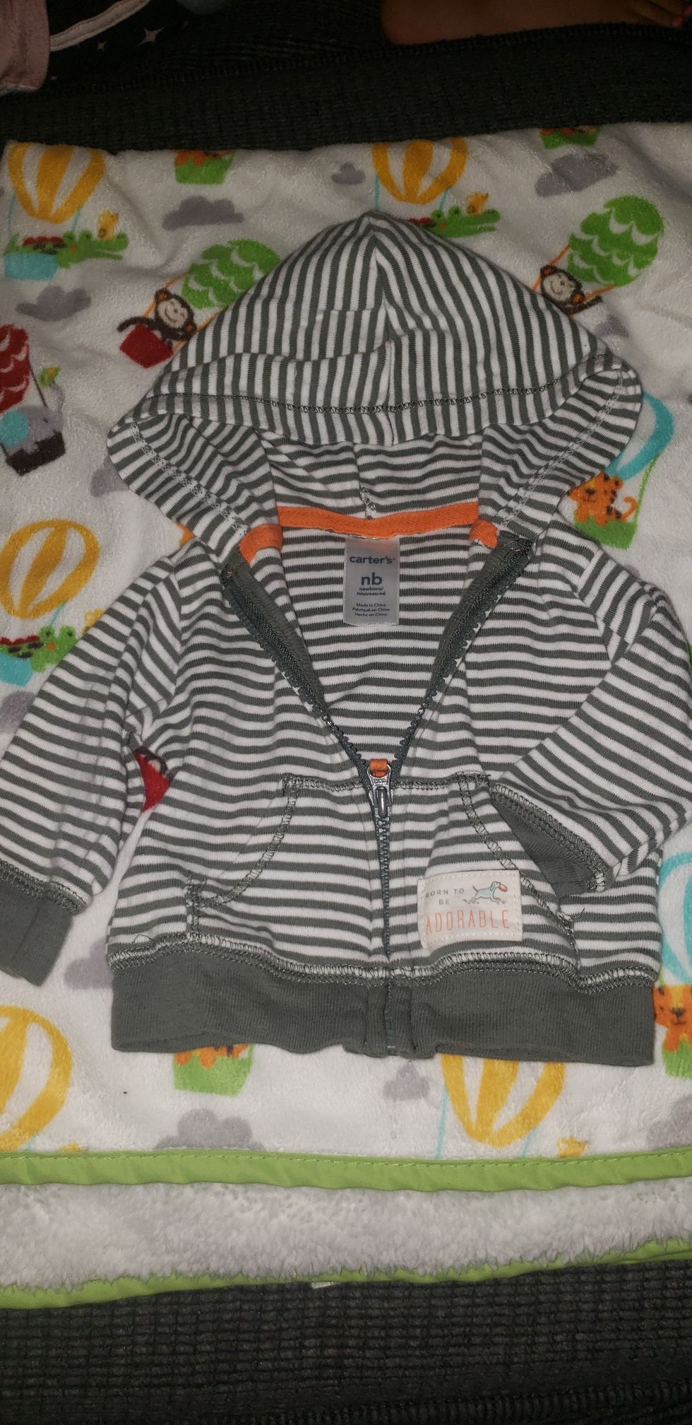 Warm clothes 0 to 3 mo.