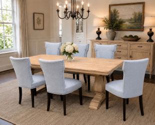 Six dining chairs