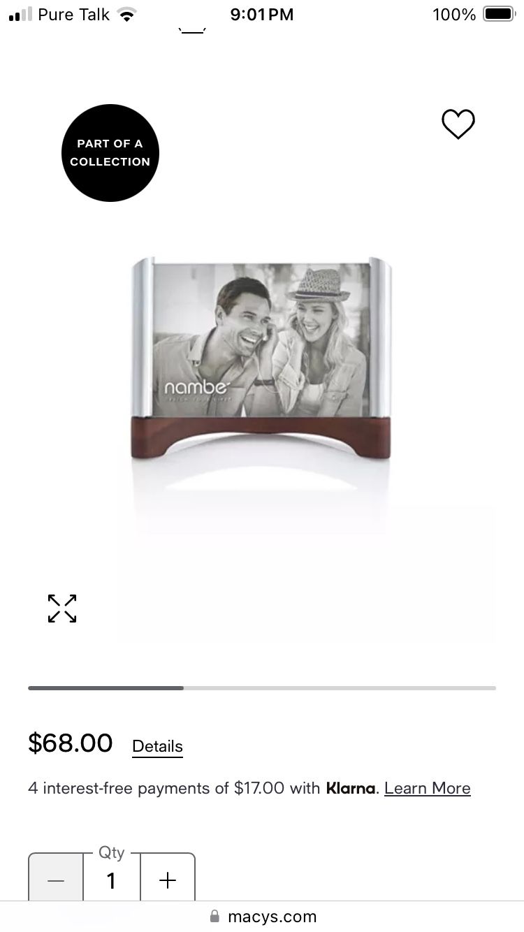 New In Box, Nambe 5x7 Picture Frame