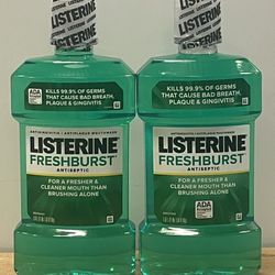 Listerine Freshburst Mouthwash, 1L (Pack of 2)