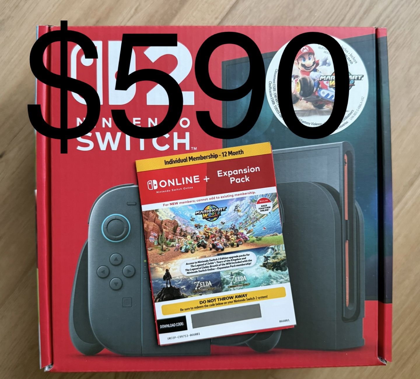 Nintendo Switch 2 + Mario Kart World Bundle + 12 Month NSO