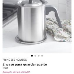 Recipiente Para Guardar Aceite De Cocina 👉 princess house todo nuevo y con caja 📦