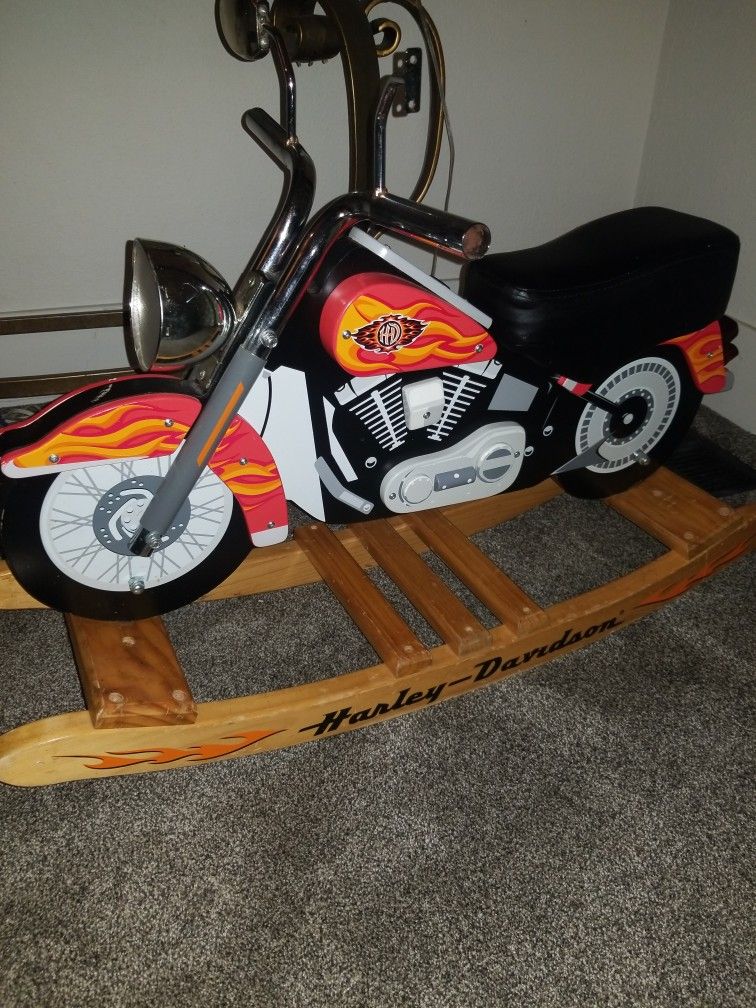 Harley Davidson Wooden Rocker
