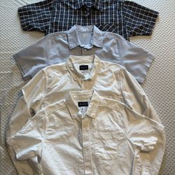 Boys Dress Shirts Button Down1, White, Navy Plaid, Light Blue