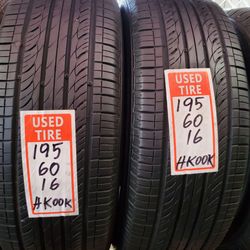 (2) 195/60/16 Hankook Tire Pair