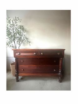 Vintage Empire Style Dresser / Four-Drawer Chest