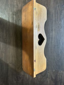 Wooden Wall Shelf with Heart Design