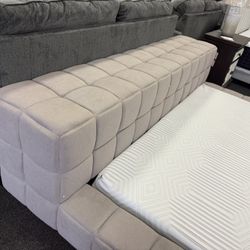 Cal King Bed Frame And Gel Memory Foam Mattress 