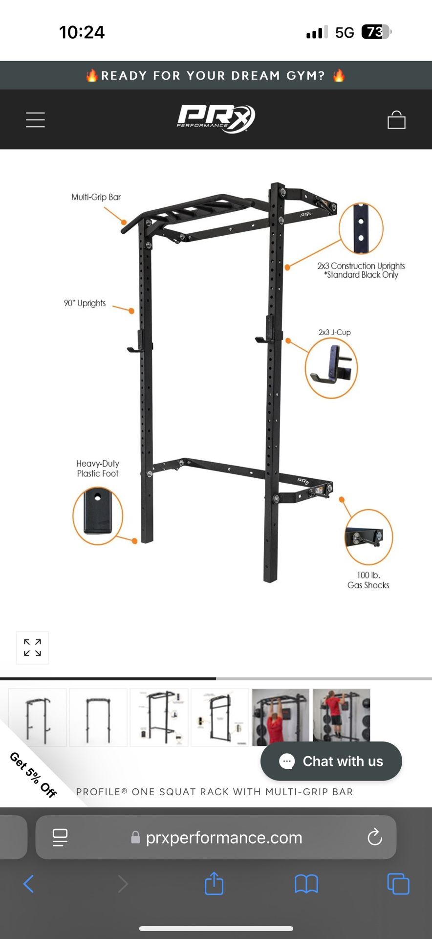 PRX Squat/Bench Rack W/ Set Of Weighted Plates
