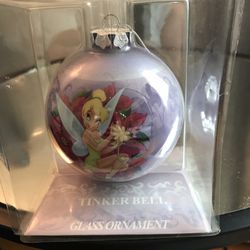 Never Opened Tinker Bell Glass Ornament 