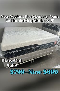 New Nectar Ultra Memory Foam California King Mattress 15"