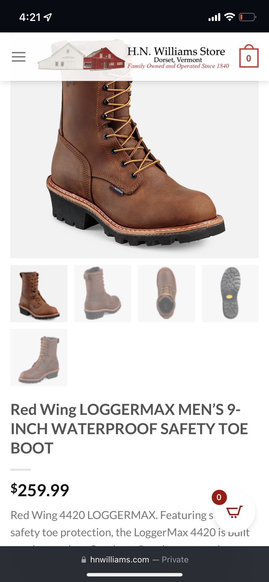 Red Wing LOGGERMAX MEN’S 9-INCH WATERPROOF SAFETY TOE BOOT