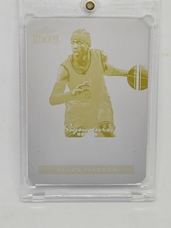 Allen Iverson 1/1 yellow printing plate