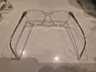 Clear Versace Frame Eyeglasses with Gold Metal Arms