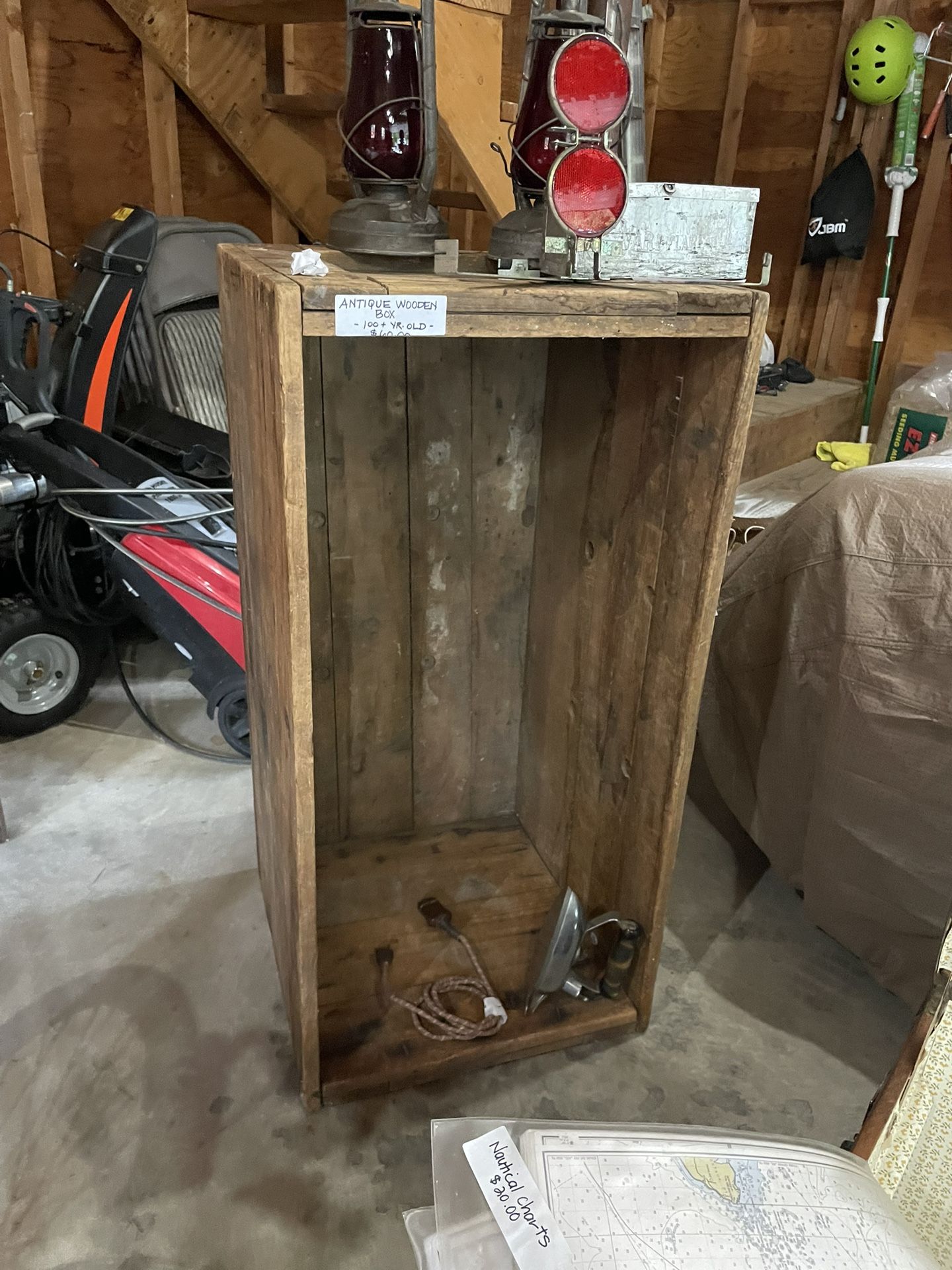 Antique Wood Crate / Coffee Table