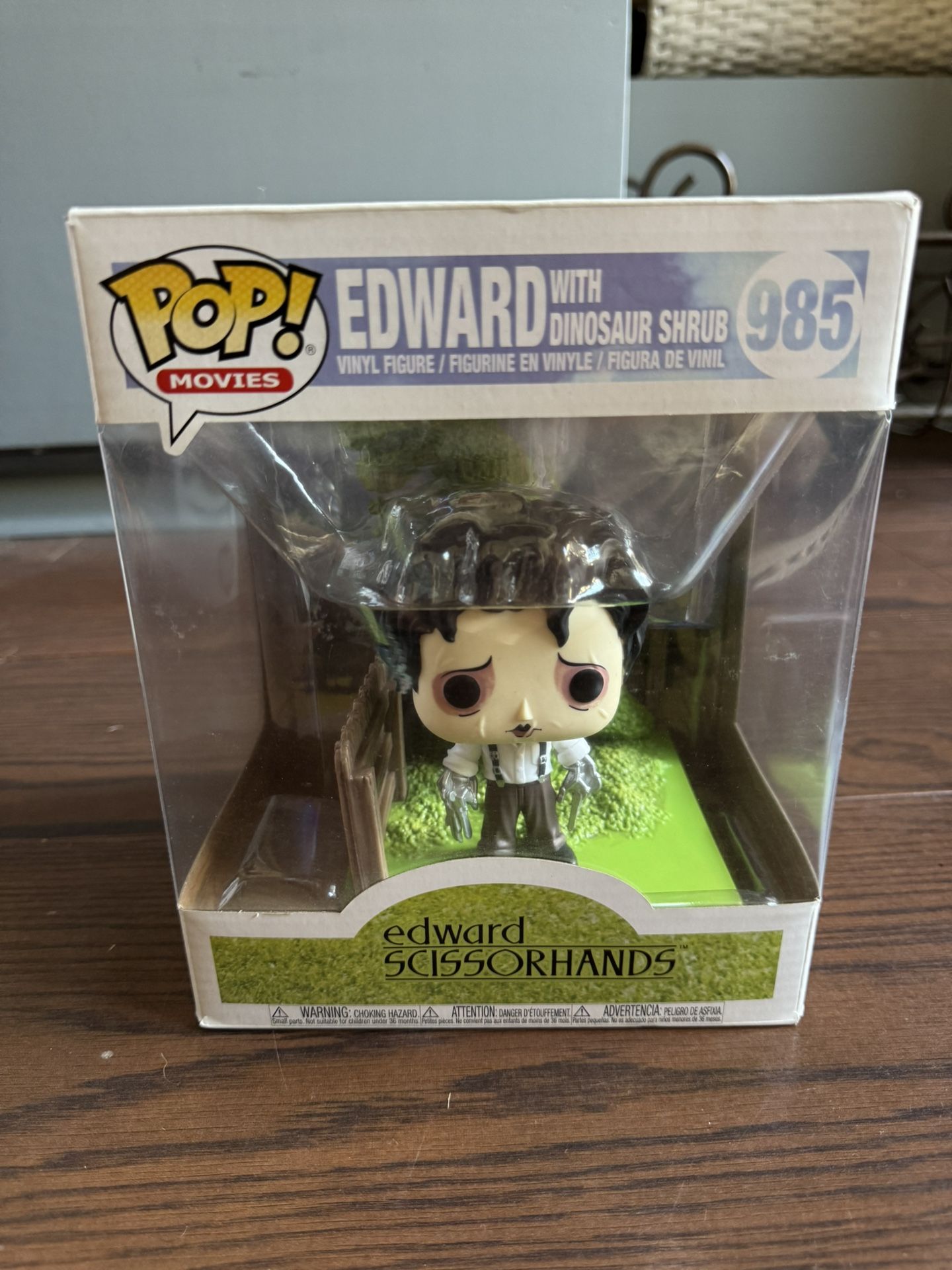 Edward with dinosaur schrub funko pop