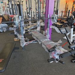Olympic Bench, Bar And Weights 