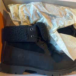 Linden Woods WP Fleece Fold Down Black Nubuck 