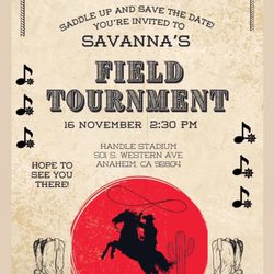 Field Tournament This Saturday 