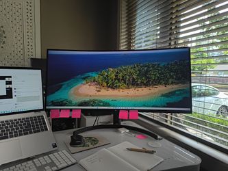 Lg wide curved 35 inch large monitor
