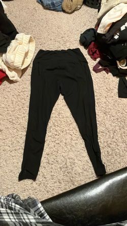 High-Waisted Black Workout Pants with Pockets L-XL