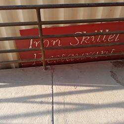 Trucking Iron Skillet Sign