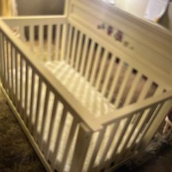 Wood Crib With Mattress /cuna De Madera Con Colchón $80