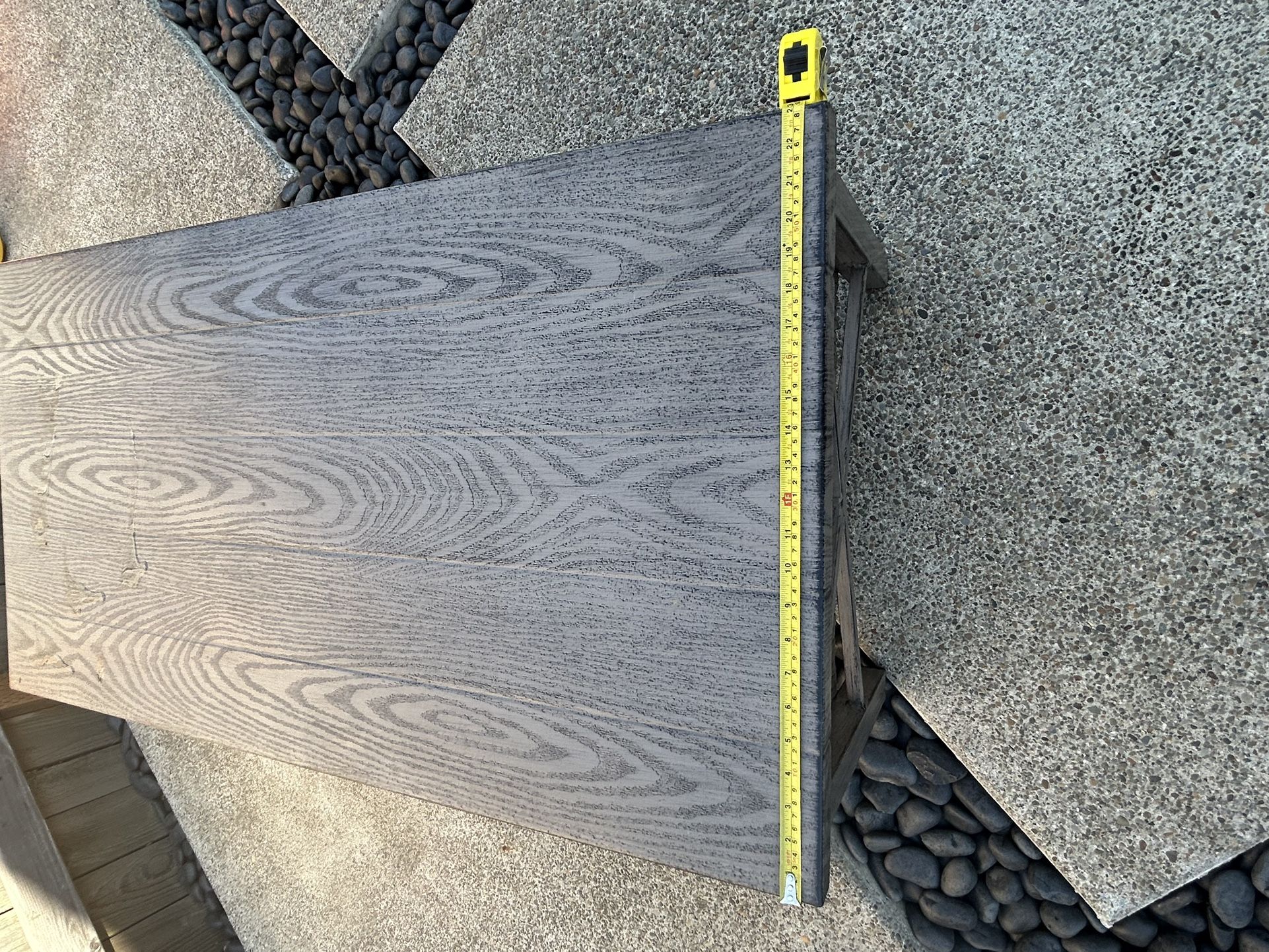 Patio. Metal table