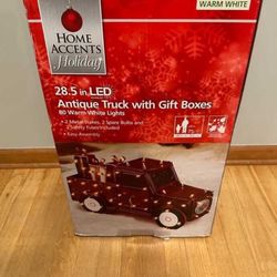 LED antique truck with gift boxes. brand new