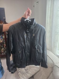 Vintage genuine leather jacket black