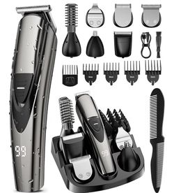 SHPAVVER Electric Beard Trimmer for Men: 16-in-1 Professional Barber Hair