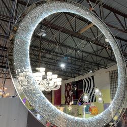 Round Mirror With LED Light