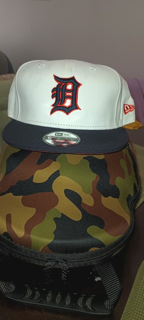Detroit Tigers White Hat Snapback 