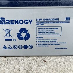 Renogy 12v 100ah Batteries, Gel Hybrid