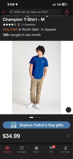 champion dodgers shirt unisex new