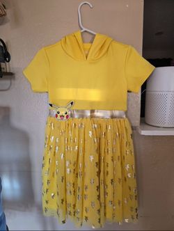 Pikachu Girls Hooded Tulle Dress