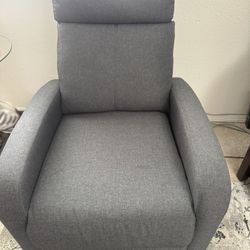 Recliner Chair for Living Room Home Theater Seating Single Reclining Sofa Lounge with Padded Seat Backrest (Grey)